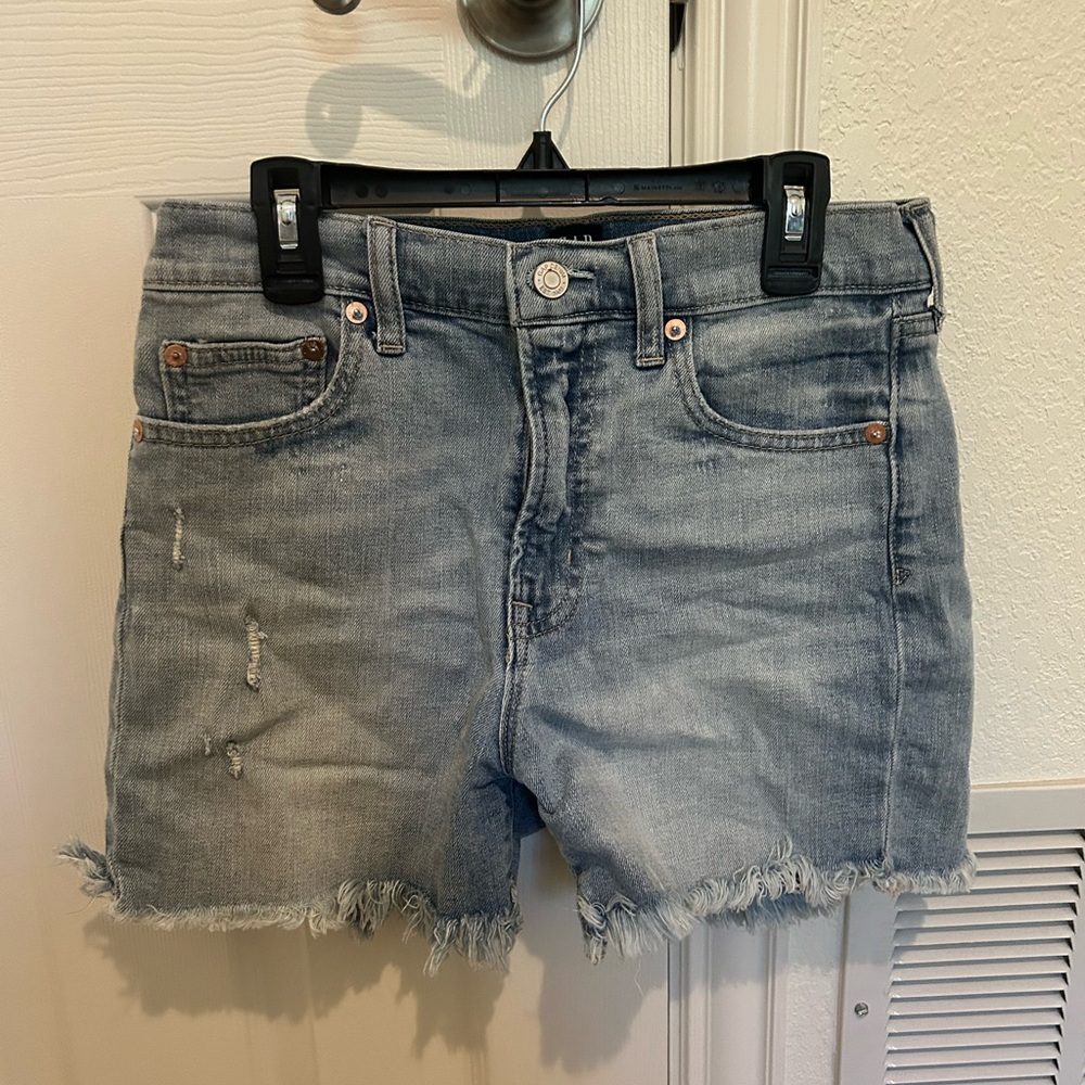 Distressed Denim Shorts